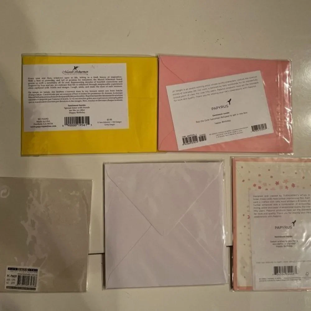 Birthday Greeting Cards (Lot of 5‎ New Cards)